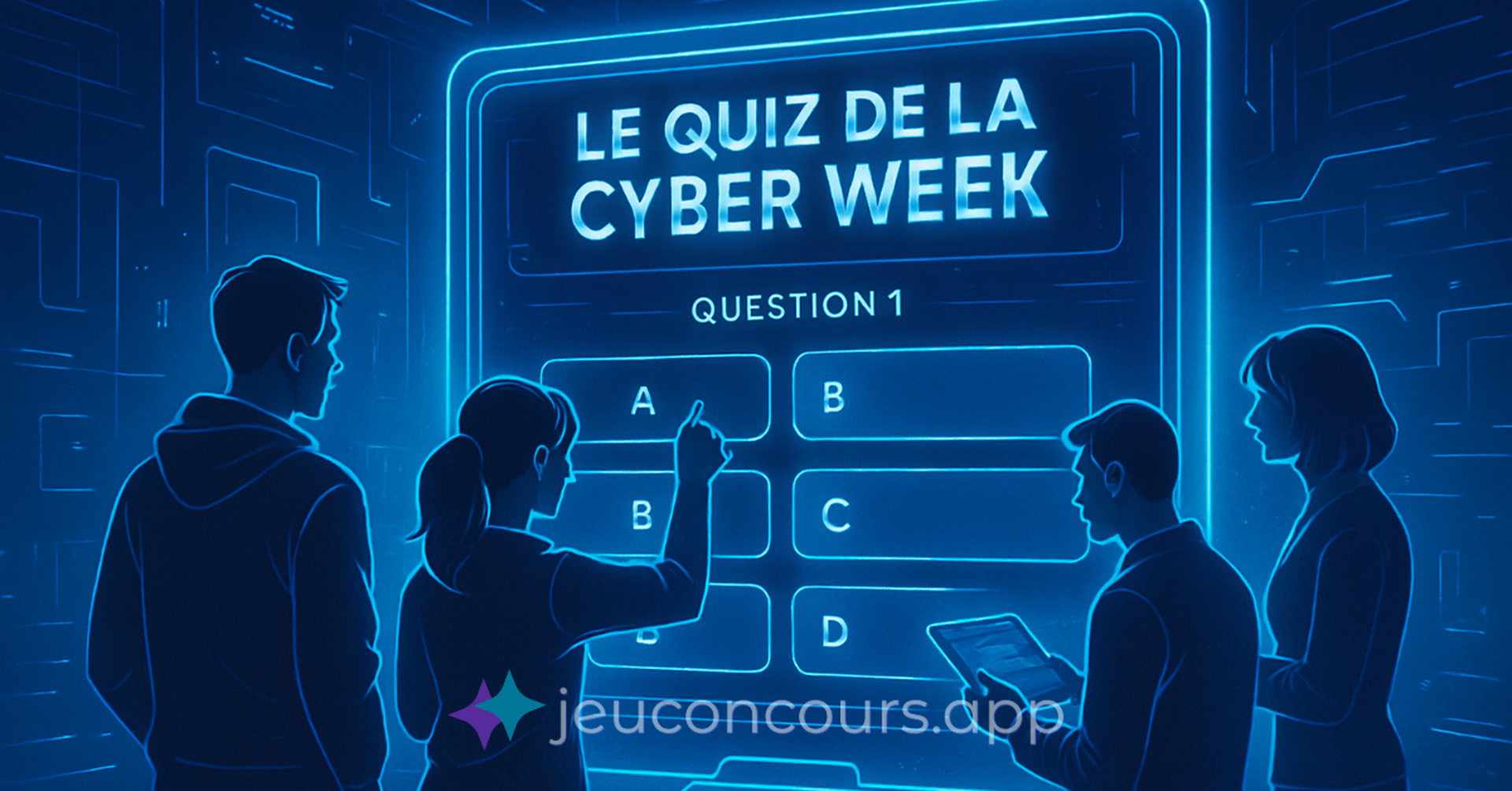 des participants jouent au quiz de la cyber week sur jeuconcours.app